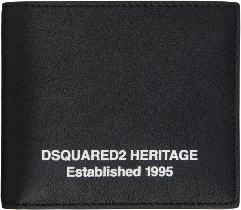 Lompakko DSQUARED2 Dsquared2 Heritage Leather Wallet Musta | WAM0075_12900001