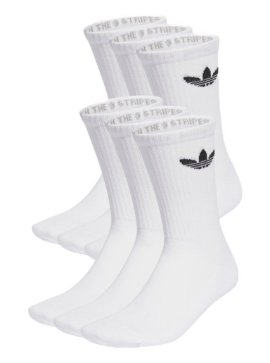Sukat adidas Originals Trefoil Cushion Crew Socks –⁠ 6 pack Valkoinen | IJ5619