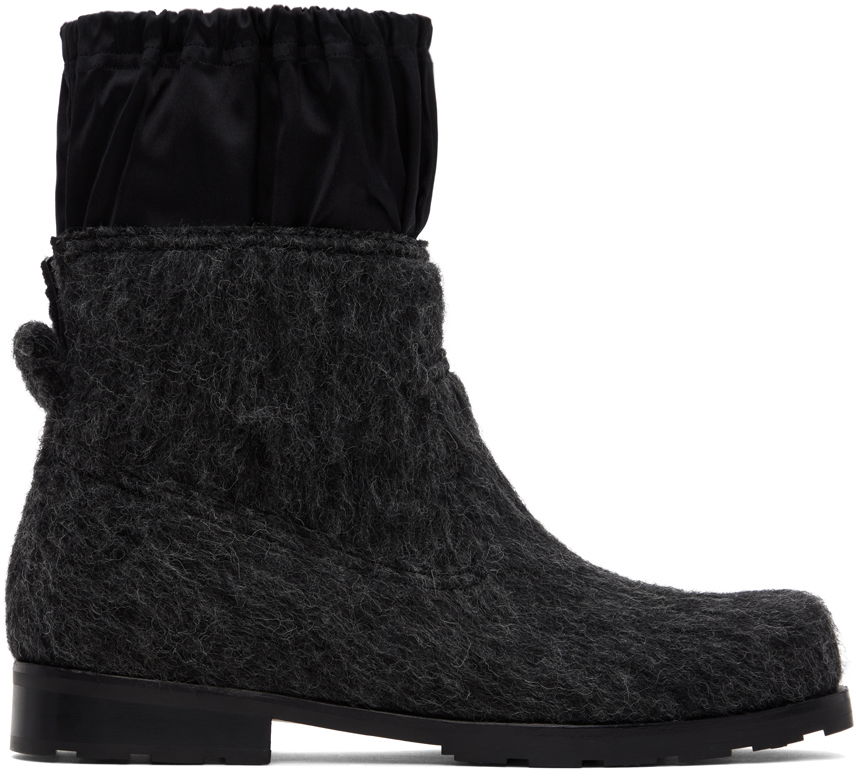 Vaatteet We11done We11done Brushed Chelsea Boots Musta | WD-AO3-22-448-M-DG, 0