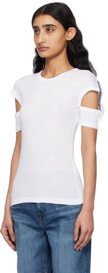 T-paita Helmut Lang Helmut Lang Slim Logo T-Shirt Valkoinen | O09HW504, 3