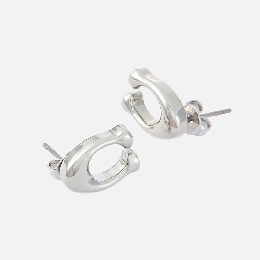 Korvakorut Coach Bubble C Stud Earrings Metallinen | 37369816RHO030