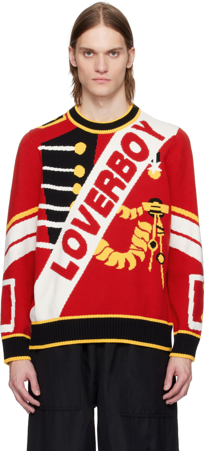 Villapaita Charles Jeffrey Loverboy Charles Jeffrey LOVERBOY Logo Knit Sweater Punainen | 54090801