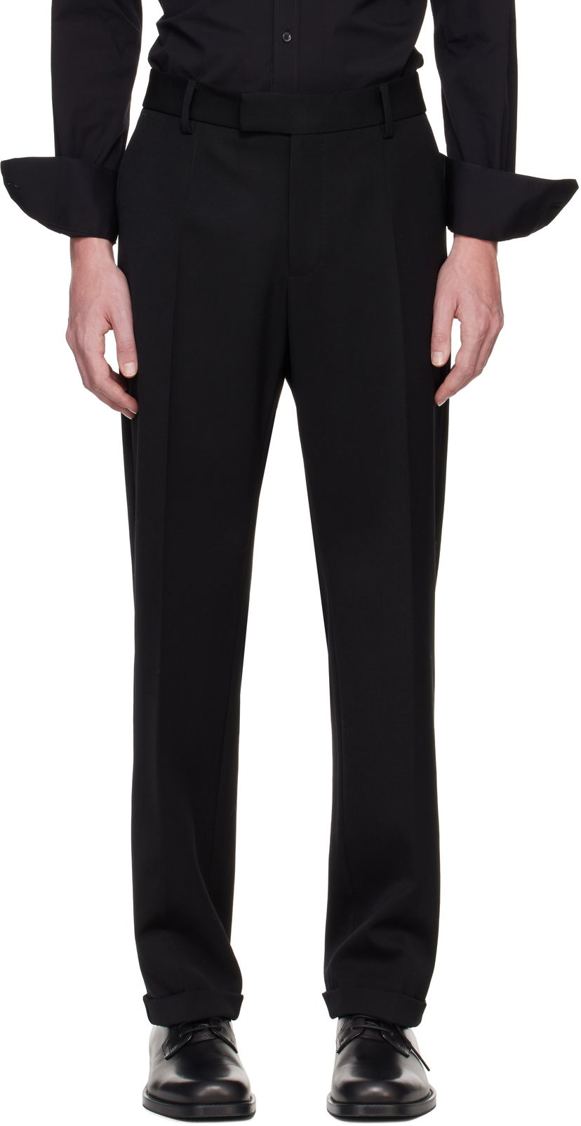Housut Dolce & Gabbana Dolce&Gabbana Virgin Wool Dress Trousers Musta | GP0B8TFU208