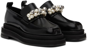 Vaatteet Simone Rocha Simone Rocha Bell Charm Heart Toe Platform Loafers Musta | LOF1B 0740, 3