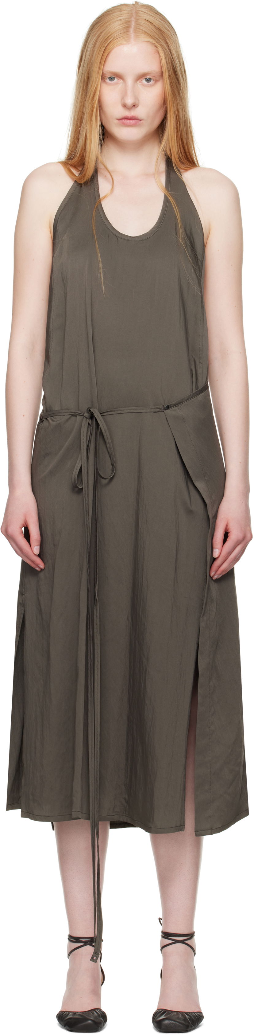 Mekko LEMAIRE Lemaire Apron Midi Dress Vihreä | DR1108 LF1388