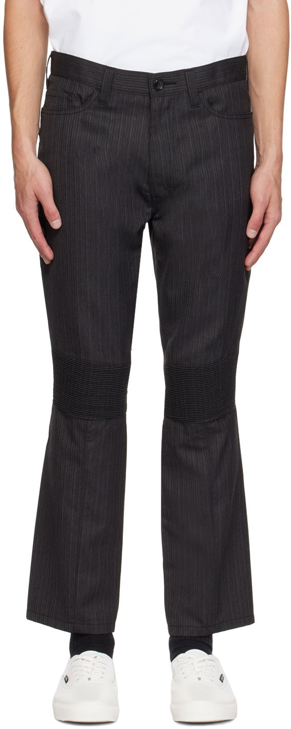 Housut Junya Watanabe Ruched Detail Straight-Leg Trousers Musta | WL-P014-051