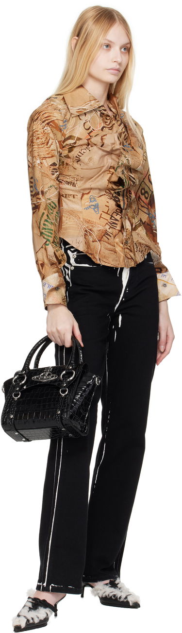 Käsilaukku Vivienne Westwood Vivienne Westwood Small Betty Crocodile-Embossed Bag Musta | 47030004W-L0099-, 3