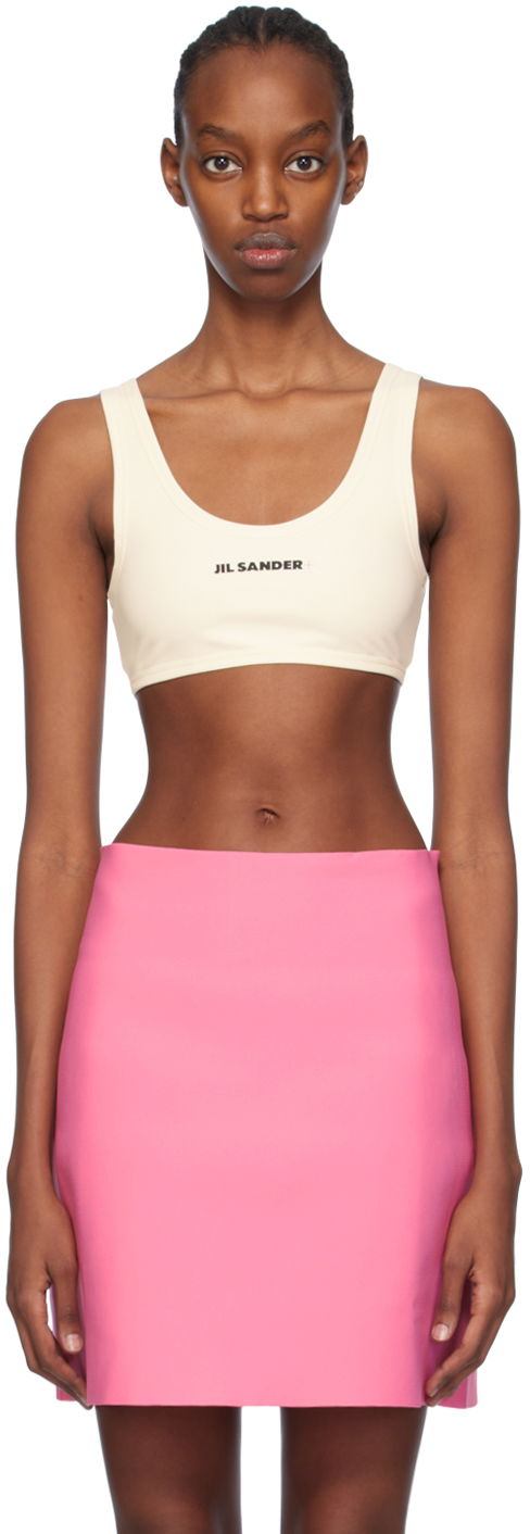 Tankkitoppi Jil Sander Cropped Tank Top Valkoinen | J40BR0004_J20011