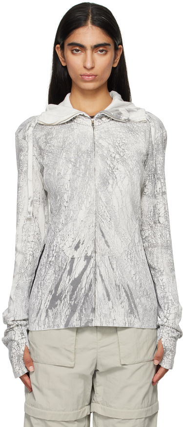 Huppari Acne Studios Acne Studios Dyed Zip-Up Hoodie Harmaa | BI0203-, 0
