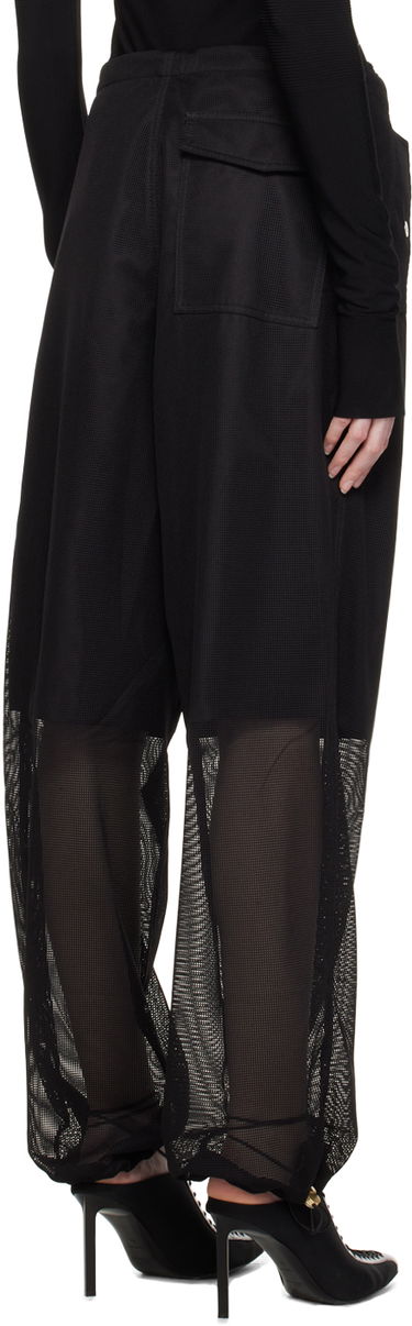Housut Dion Lee Grid Mesh Panel Trousers Musta | C2155P23, 2