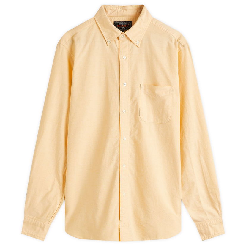 Paita BEAMS Beams Plus Button Down Oxford Shirt, Size Medium Keltainen | 3811-0011-139-55