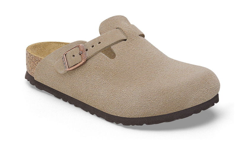 Tennarit ja kengät Birkenstock Boston Kids Suede Leather Narrow Fit Clog Beige | 1027875