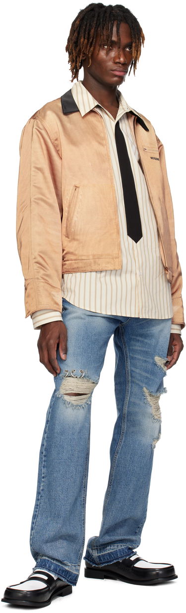 Bomber-takki We11done We11done Printed Work Jacket Ruskea | WD-JK0-25-038-M-BG, 3