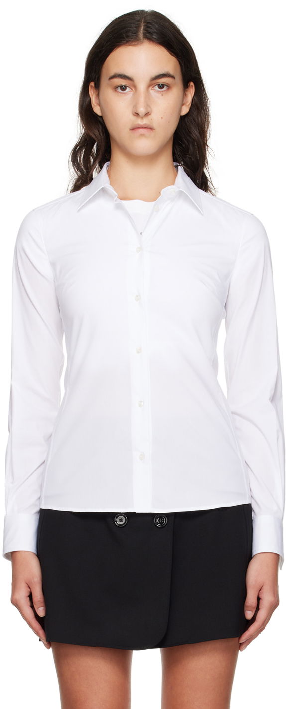 Paita Dolce & Gabbana White Spread Collar Shirt Valkoinen | F5G19T FUEEE