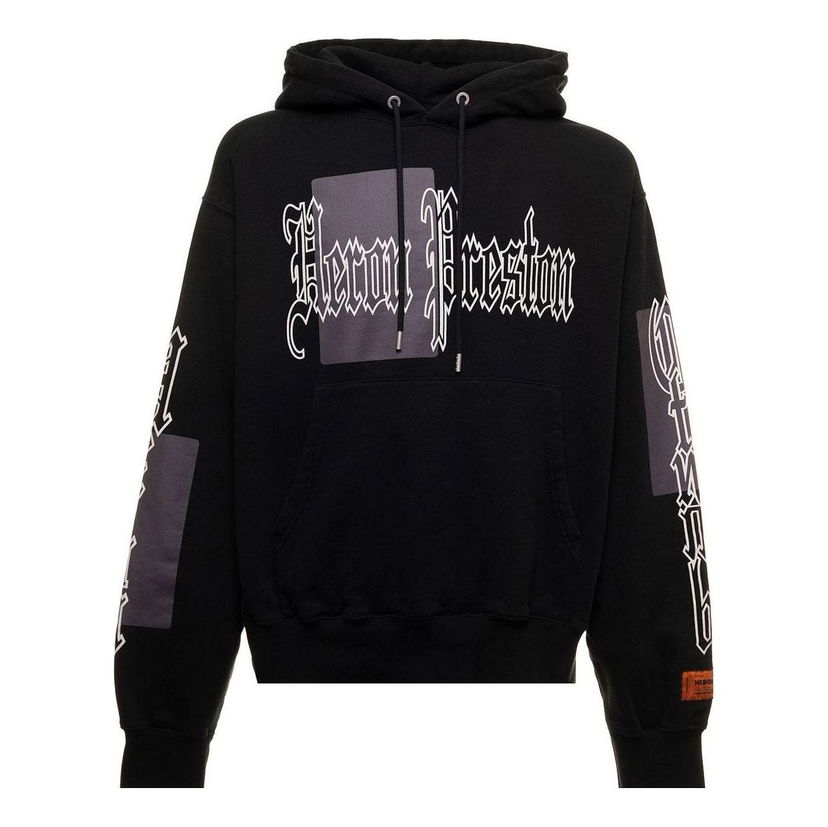 Huppari HERON PRESTON Heron Preston Logo-Print Cotton Hoodie Musta | HMBB024F22JER0021009