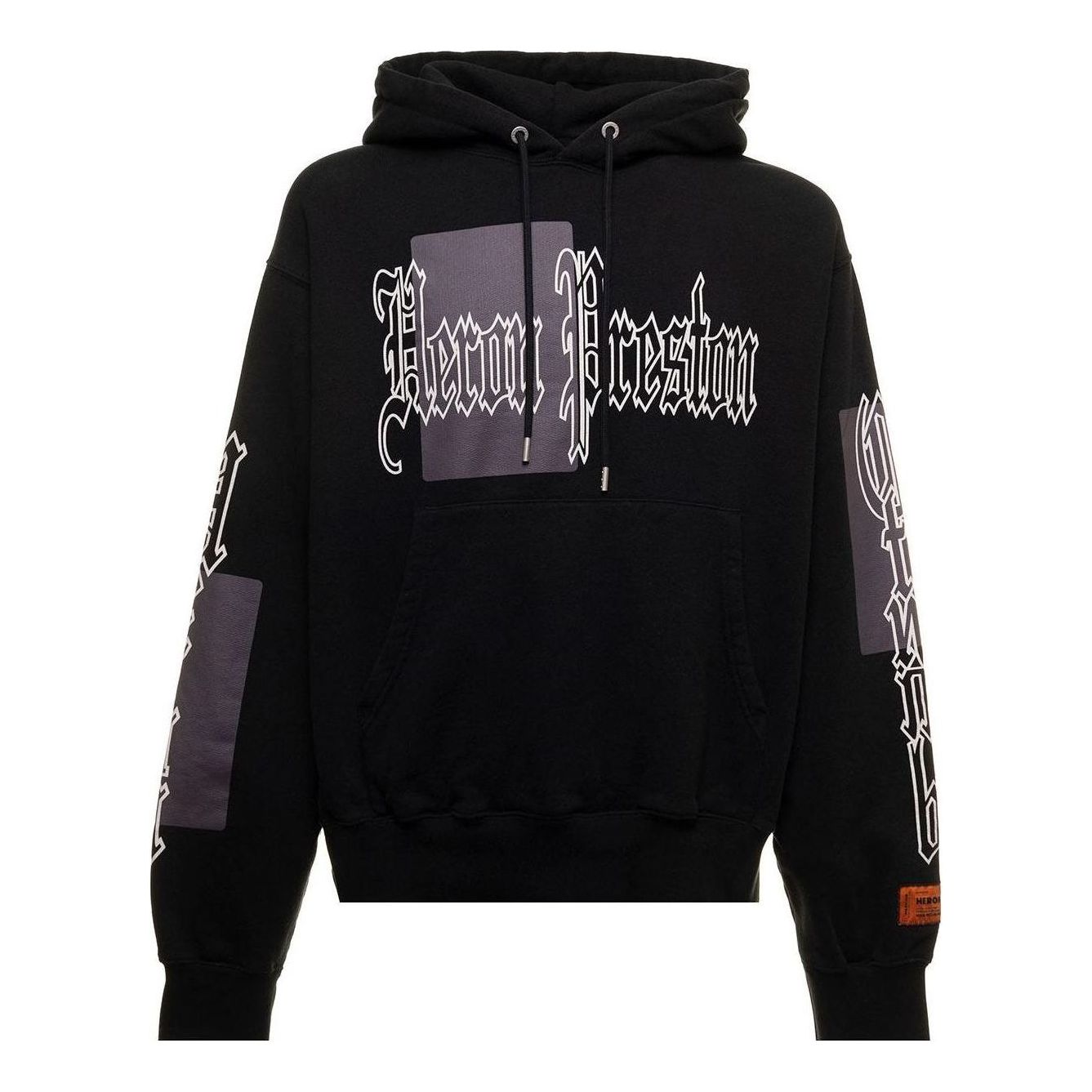 Huppari HERON PRESTON Heron Preston Logo-Print Cotton Hoodie Musta | HMBB024F22JER0021009, 0