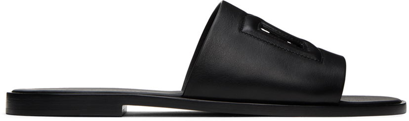 Tennarit ja kengät Dolce & Gabbana Black Logo Slides Musta | A80397AO602