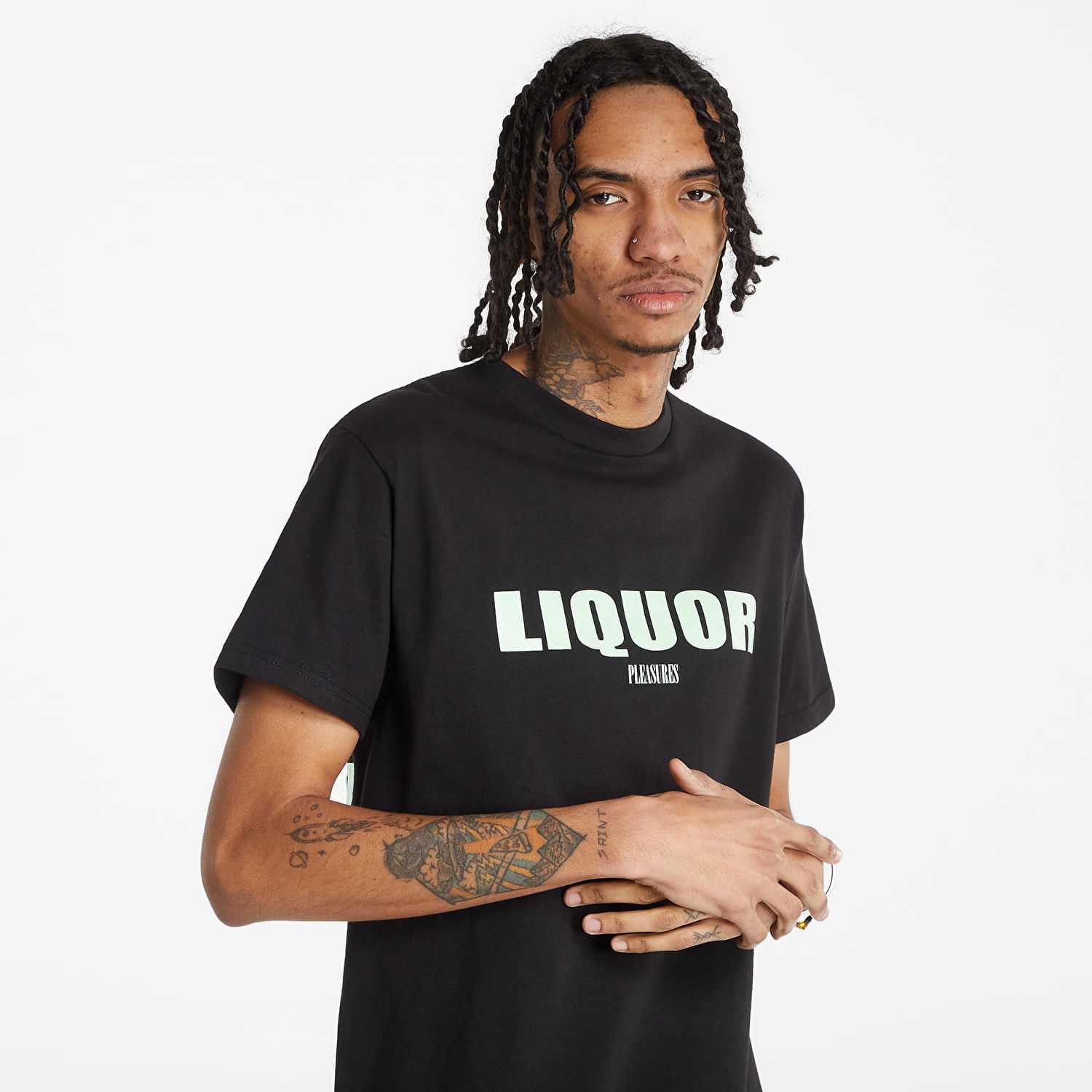 T-paita Pleasures Liquor T-Shirt Musta | P22SP048 Black, 1