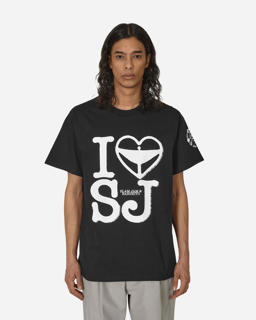 T-paita Slam Jam Graphic Print Cotton T-Shirt Musta | NKSJANNIVTEE 001