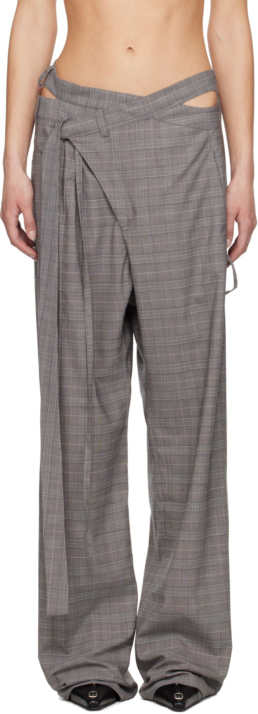 Housut Ottolinger Ottolinger Signature Wrap Suit Trousers Harmaa | 123-201523-02