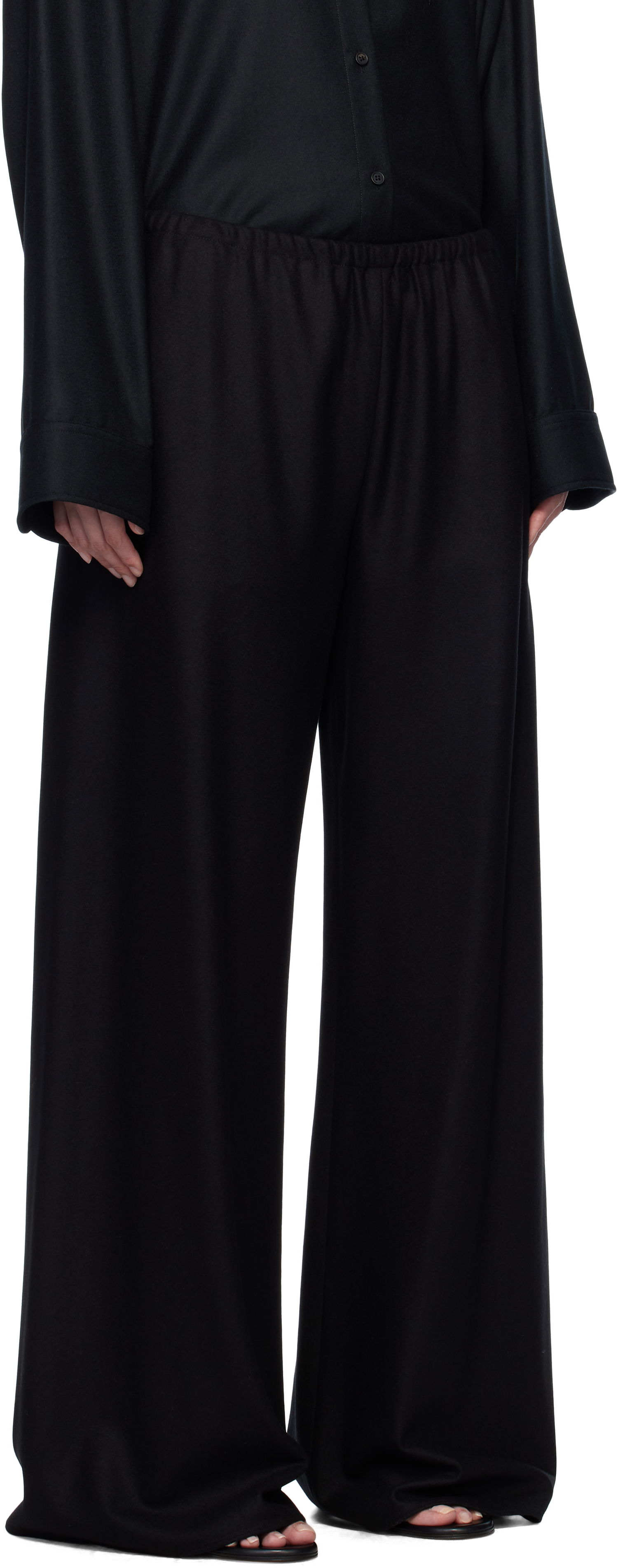 Housut The Row The Row Gala Wide-Leg Trousers Musta | 1766-W3301, 1