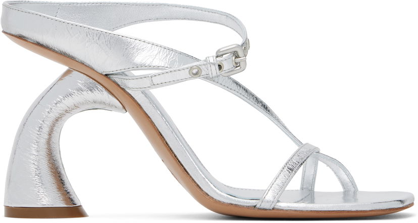 Asusteet Dries Van Noten Dries Van Noten Strappy Sculptural Heeled Sandals Metallinen | WS251-1623-207