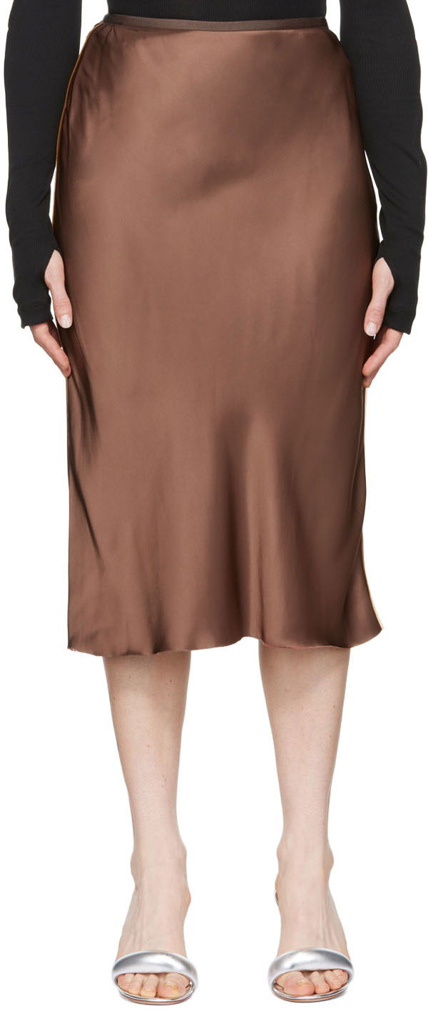 Hame Helmut Lang Helmut Lang Slip Midi Skirt Ruskea | M04HW304