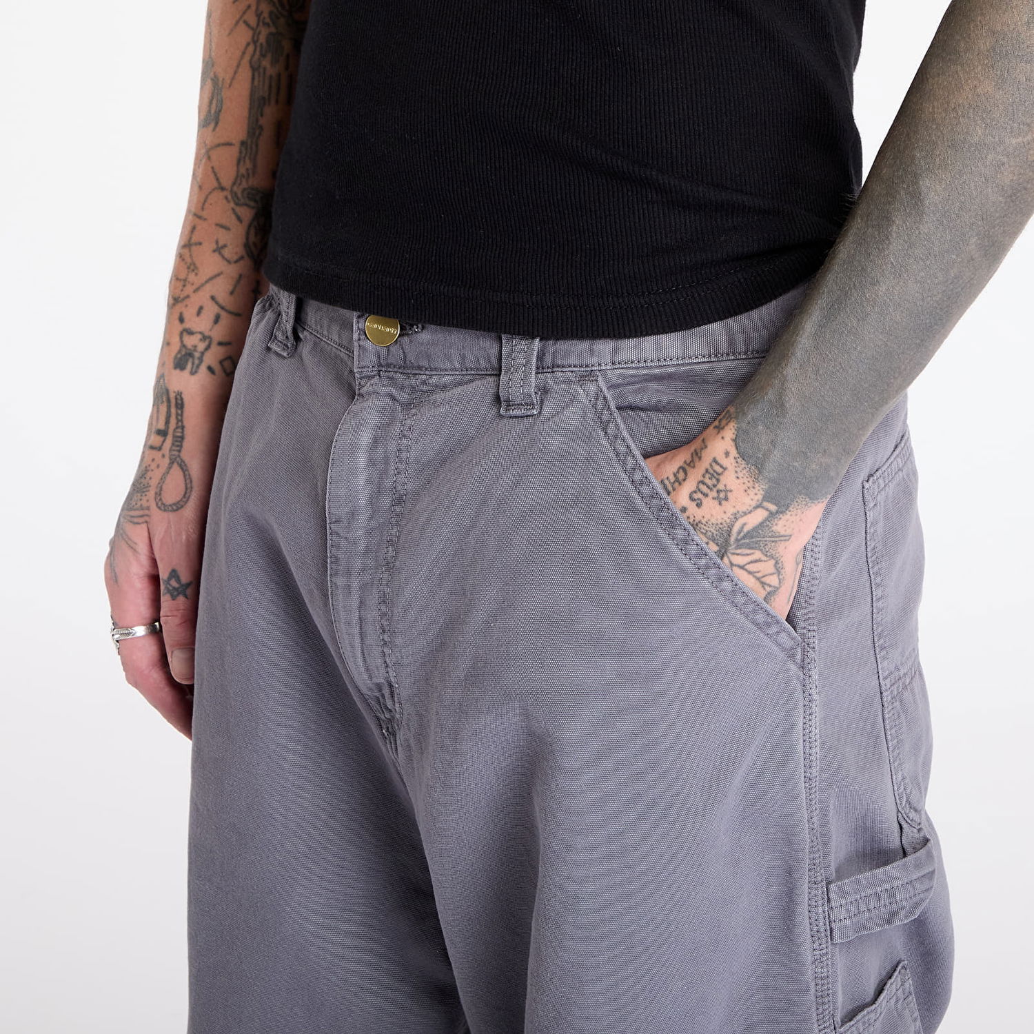 Housut Carhartt WIP Pants OG Single Knee Pant Graphite Stone Dyed S Harmaa | I033754.874J, 1