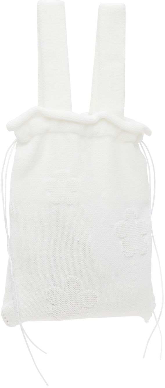 Gymsack Cecilie Bahnsen Cecilie Bahnsen Knit Drawstring Tote Bag Valkoinen | 1.24BAG45014 UTE BAG, 1