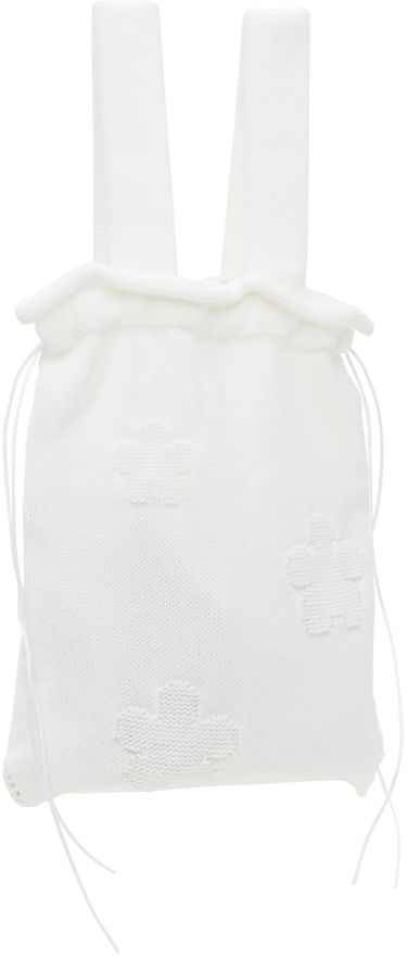 Gymsack Cecilie Bahnsen Cecilie Bahnsen Knit Drawstring Tote Bag Valkoinen | 1.24BAG45014 UTE BAG, 1