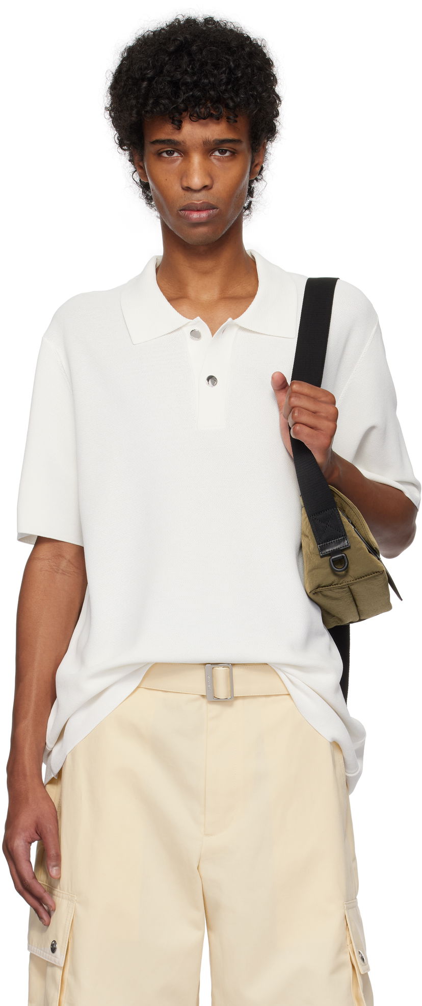 Poolopaita Jacquemus Jacquemus Knit Polo Valkoinen | 25E255KN296-2439