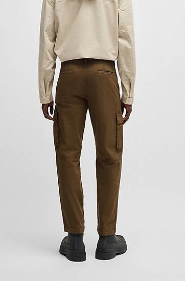 Cargo housut BOSS Stretch Cotton Twill Cargo Trousers Ruskea | 50530599, 1