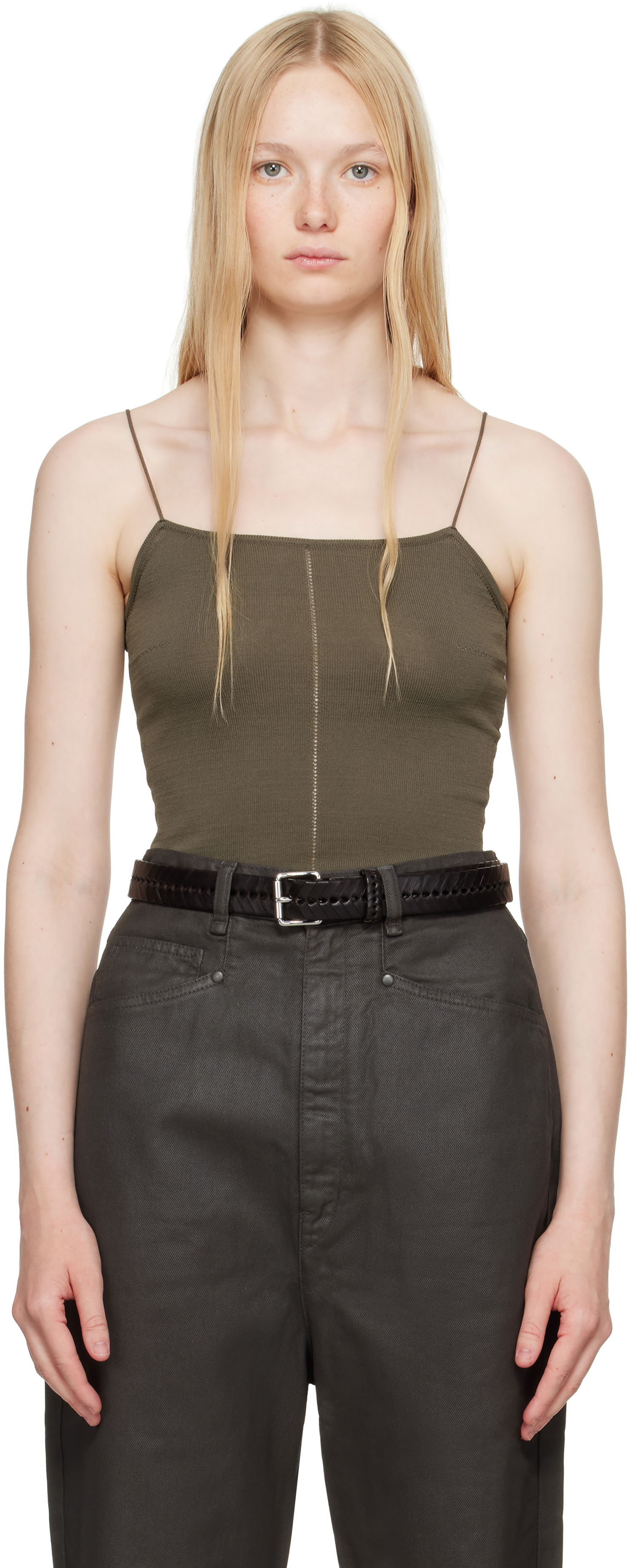 Tankkitoppi LEMAIRE Lemaire Straps Tank Top Vihreä | TO1363 LK1038, 0