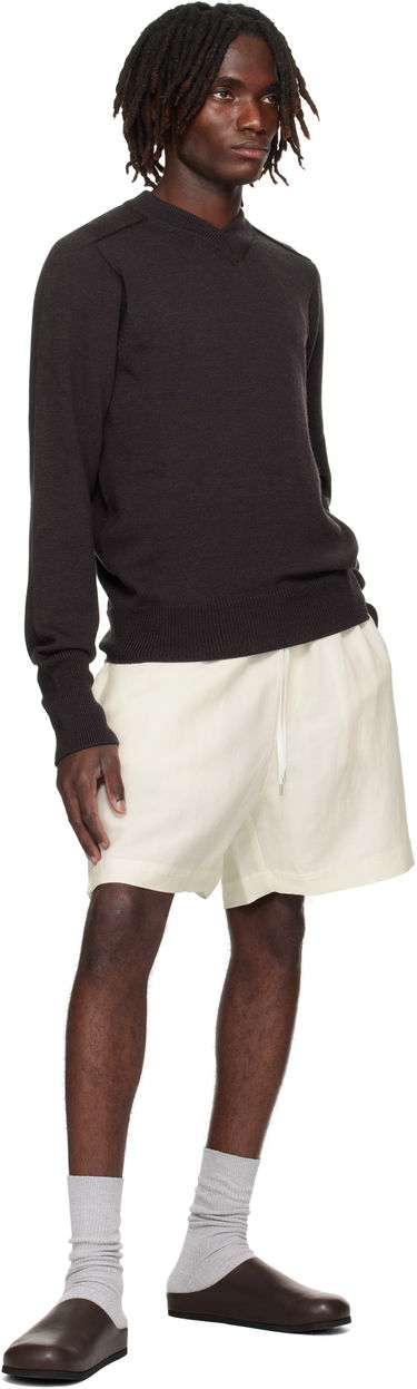 Shortsit Studio Nicholson Starboard Drawstring Shorts Valkoinen | STARBOARD SNM - 1369, 3
