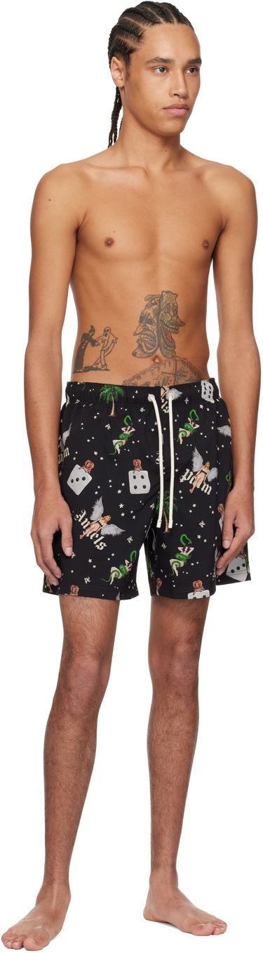 Uimapuvut Palm Angels Palm Angels Pin Up Print Swim Shorts Musta | PMFD012S25FAB0051084, 3