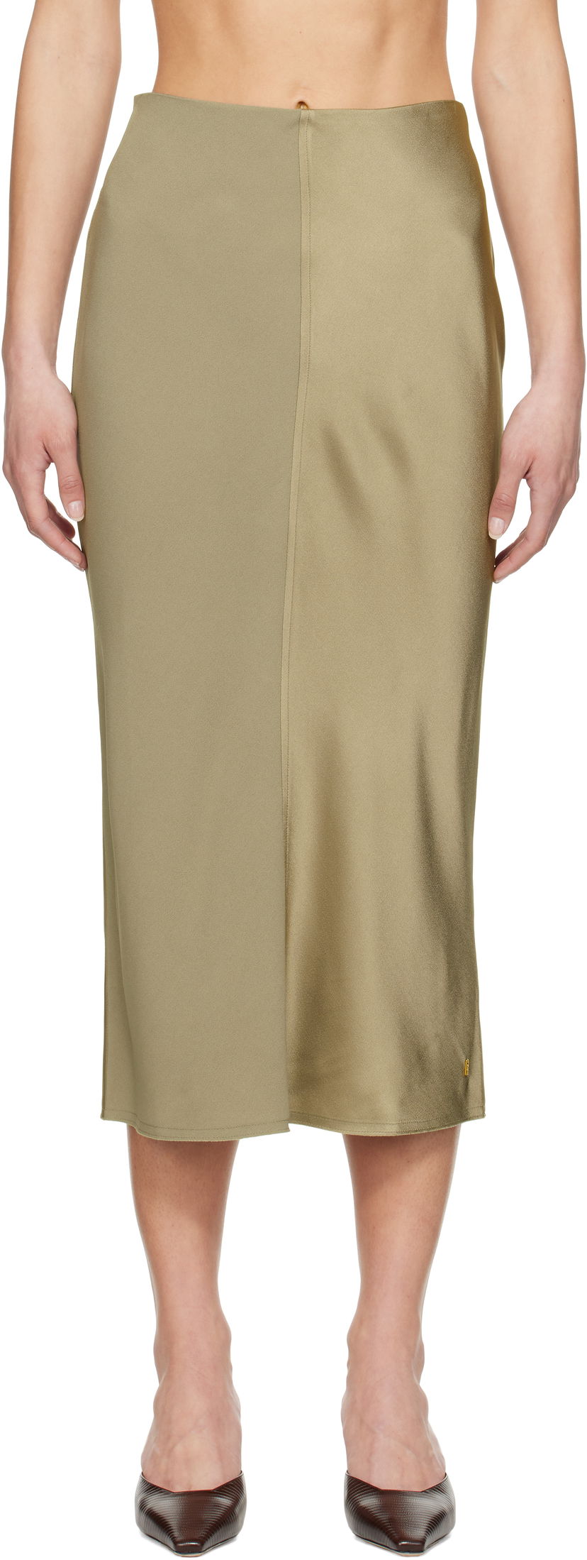 Hame AMI AMI Paris Straight Midi Skirt Vihreä | FSK266.AC0014