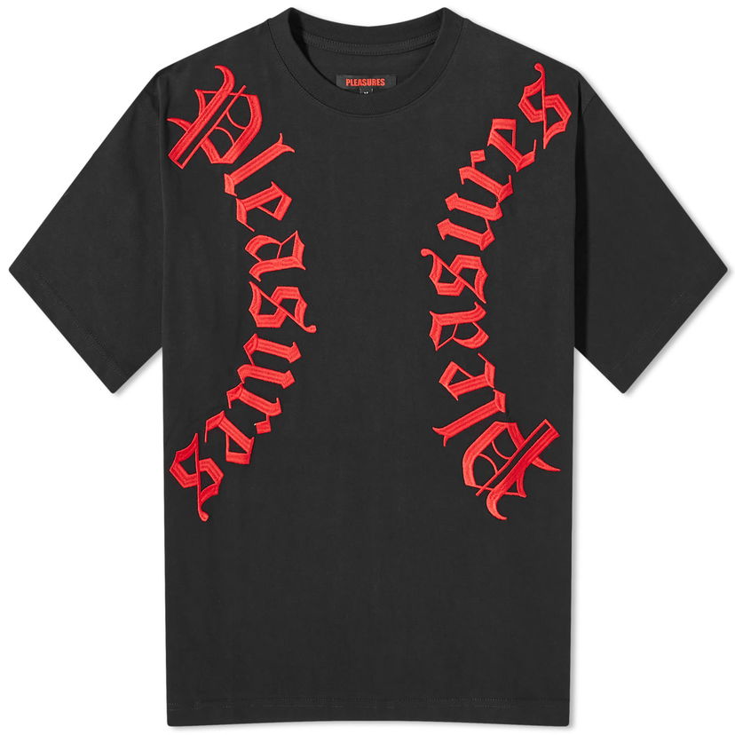 T-paita Pleasures Harness Heavyweight T-Shirt Musta | P24SP010-BLACK