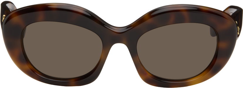 Aurinkolasit Loewe Curvy Logo Cat-Eye Sunglasses Ruskea | LW40153I5152E 192337199622