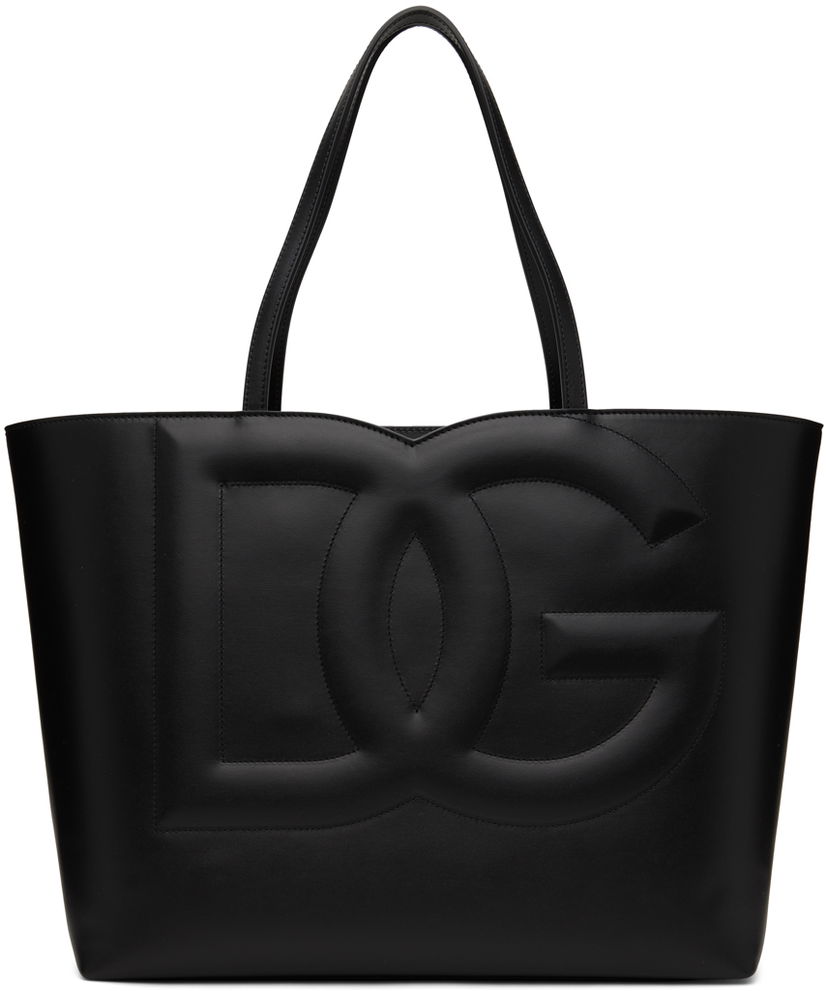 Kangaskassi Dolce & Gabbana Black Medium 'DG' Logo Tote Musta | BB7338AW576