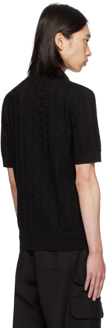 Poolopaita Dolce & Gabbana Dolce&Gabbana Logo Jacquard Polo Musta | GXZ15TJBSKE, 2