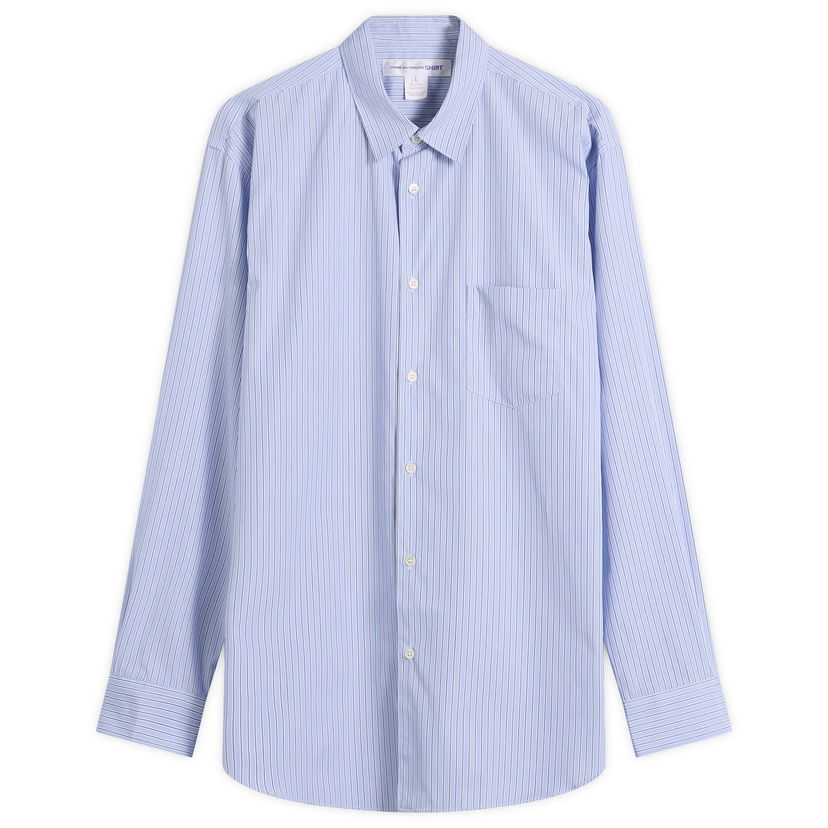 Paita Comme des Garçons Comme des Garçons SHIRT YD Stripe Shirt, Size L Sininen | FZ-B125-060-7