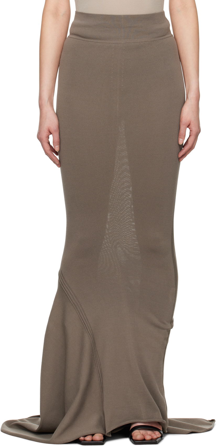 Hame Rick Owens Rick Owens Hollywood Dauphine Maxi Skirt Ruskea | RP01E7689 VI