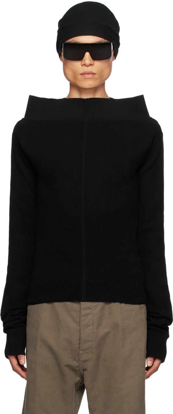 Villapaita Rick Owens Rib Turtleneck Musta | RR02C7691 CHWSR, 0