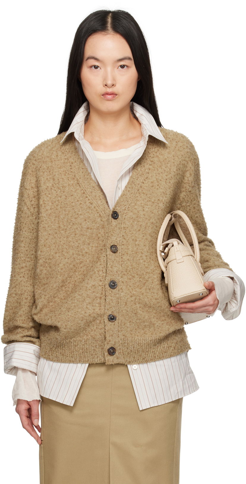 Villapaita Maison Margiela Maison Margiela Pilling Cardigan Ruskea | S50HP0019 M13108