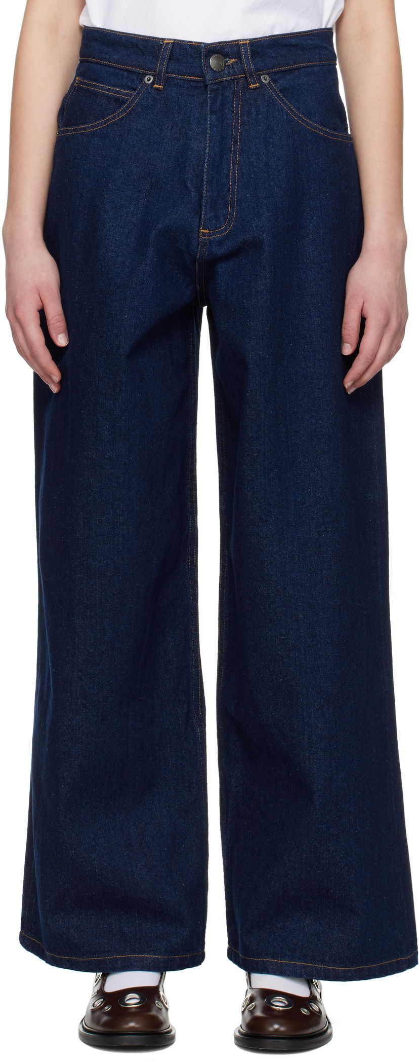 Jeans Charles Jeffrey Loverboy Charles Jeffrey LOVERBOY Wide Leg Jeans Sininen | 054040502