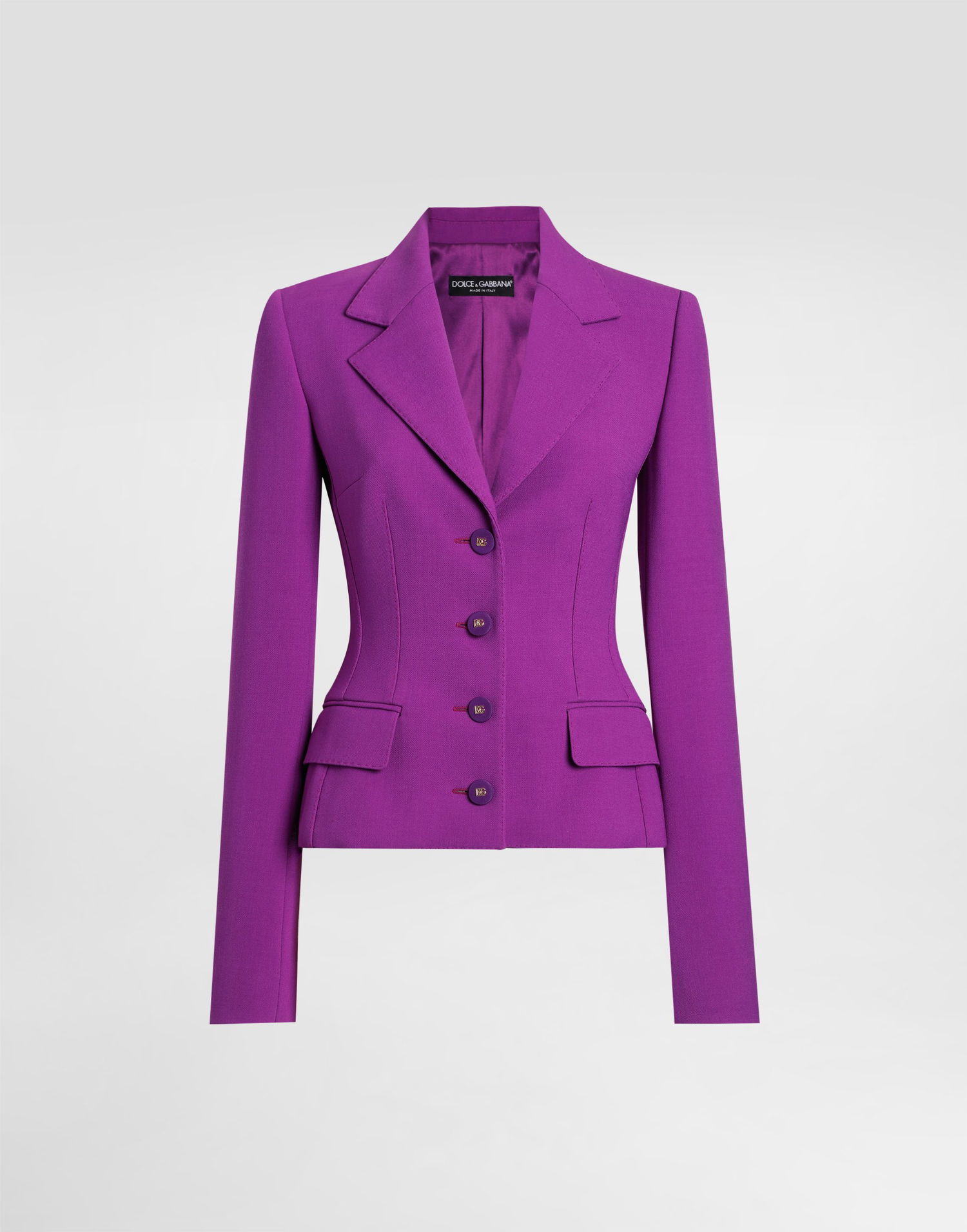 Takki Dolce & Gabbana Dolce & Gabbana Double Crepe Fitted Blazer Violetti | F27DSTGDC9HF0571, 0