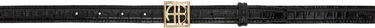 Vyöt Anine Bing ANINE BING Monogram Embossed Croc Belt Musta | A-12-10461-BLK1, 0