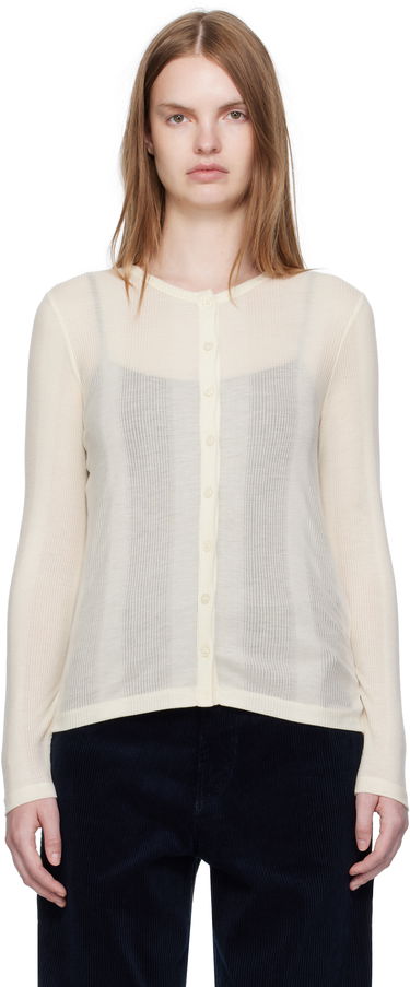 Villapaita A.P.C. A.P.C. Lorie Button Cardigan Beige | LYAAW-F22331, 0