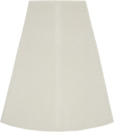 Hame Rick Owens Rick Owens Concordians Ribbed Knit A-line Skirt Valkoinen | RR02E1491 KWVH, 1