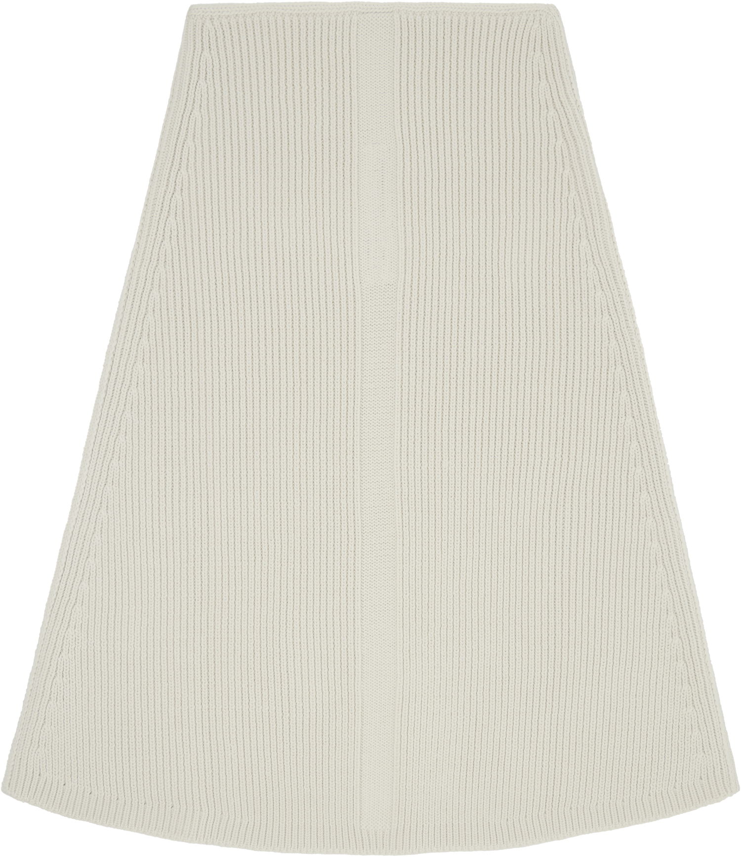 Hame Rick Owens Rick Owens Concordians Ribbed Knit A-line Skirt Valkoinen | RR02E1491 KWVH, 1